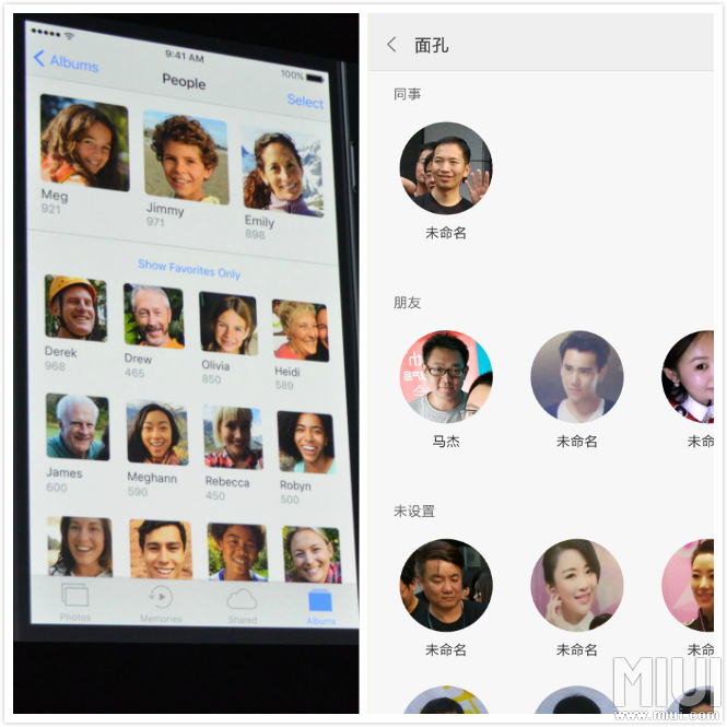 iOS 10 vs MIUI 8 riconoscimento facciale