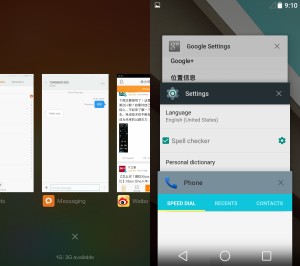 Multitasking MIUI 6 vs Android L