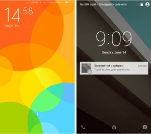 Notifiche lockscreen MIUI 6 vs Android L