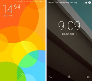 Schermata di blocco MIUI 6 vs Android L