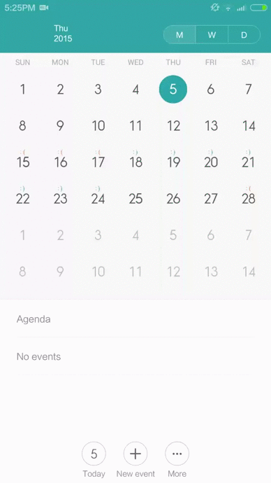 Calendario MIUI