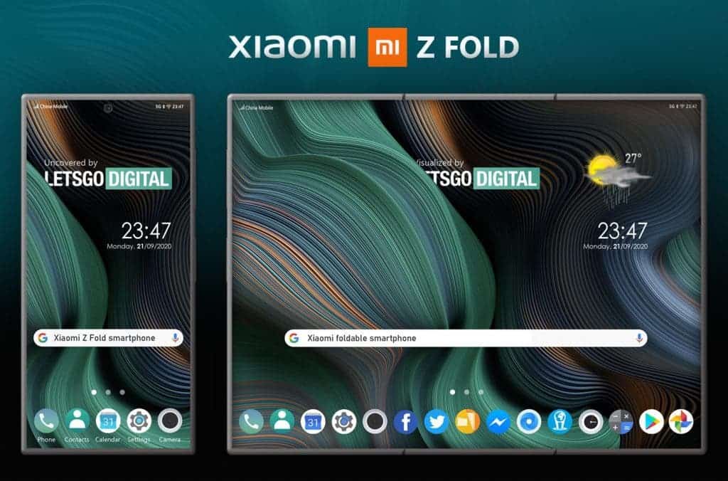 Xiaomi Mi Fold render