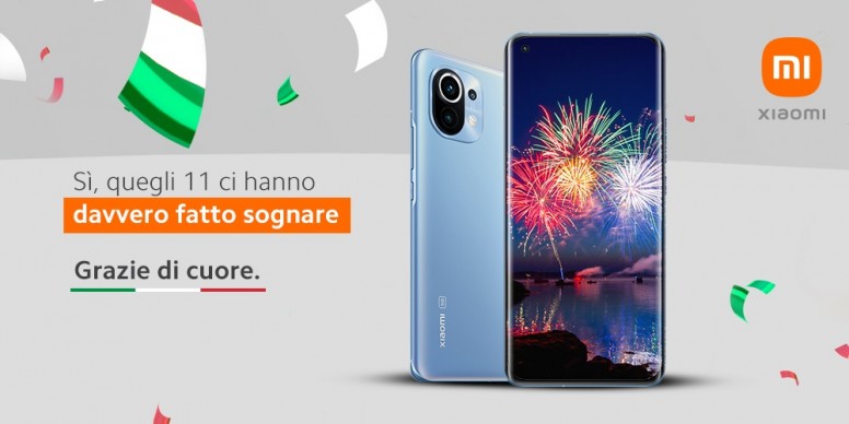 Xiaomi Italia festeggia vittoria Euro 2020