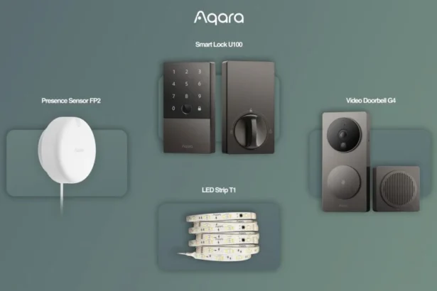 Aqara Video Doorbell G4, Smart Lock U100, Presence Sensor FP2 e LED Strip T1